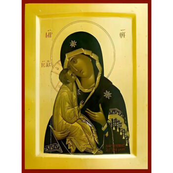 Εικόνα Ορθοδοξίας με περίγραμμα χρυσό σε ξύλο Φλαμουρίας με βάση Εικόνα ΠΑΝΑΓΙΑ ΜΕ ΧΡΙΣΤΟ, ΓΛΥΚΟΦΙΛΟΥΣΑ Χειροποίητη Ελληνορθόδοξη εικόνα του Ιησού Χριστού, Κρεμαστή πλάκα βυζαντινής τέχνης, χριστιανική τέχνη Διάσταση 15x11 cm (5,9x4,3 ίντσες) INTRAEK-337757864346 - Image 1