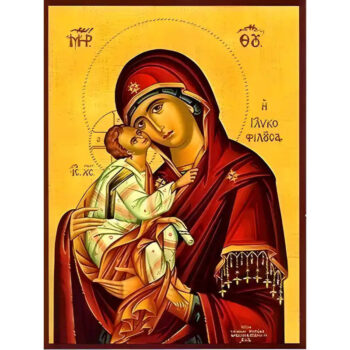 Εικόνα Ορθοδοξίας με περίγραμμα χρυσό σε ξύλο Φλαμουρίας με βάση Εικόνα ΠΑΝΑΓΙΑ ΜΕ ΧΡΙΣΤΟ, ΓΛΥΚΟΦΙΛΟΥΣΑ Χειροποίητη Ελληνορθόδοξη εικόνα του Ιησού Χριστού, Κρεμαστή πλάκα βυζαντινής τέχνης, χριστιανική τέχνη Διάσταση 15x11 cm (5,9x4,3 ίντσες) INTRAEK-337757864328 - Image 1