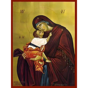 Εικόνα Ορθοδοξίας με περίγραμμα χρυσό σε ξύλο Φλαμουρίας με βάση Εικόνα ΠΑΝΑΓΙΑ ΜΕ ΧΡΙΣΤΟ, ΓΛΥΚΟΦΙΛΟΥΣΑ (ΙΕΡΑ ΜΟΝΗ ΤΗΣ ΧΩΡΑΣ / ΚΑΧΡΙΕ ΤΖΑΜΙ) Χειροποίητη Ελληνορθόδοξη εικόνα του Ιησού Χριστού, Κρεμαστή πλάκα βυζαντινής τέχνης, χριστιανική τέχνη Διάσταση 15x11 cm (5,9x4,3 ίντσες) INTRAEK-337757864326