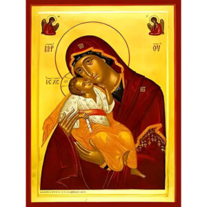 Εικόνα Ορθοδοξίας με περίγραμμα χρυσό σε ξύλο Φλαμουρίας με βάση Εικόνα ΠΑΝΑΓΙΑ ΜΕ ΧΡΙΣΤΟ, ΓΛΥΚΟΦΙΛΟΥΣΑ ΜΕ ΑΓΓΕΛΟΥΣ Χειροποίητη Ελληνορθόδοξη εικόνα του Ιησού Χριστού, Κρεμαστή πλάκα βυζαντινής τέχνης, χριστιανική τέχνη Διάσταση 15x11 cm (5,9x4,3 ίντσες) INTRAEK-337757864323