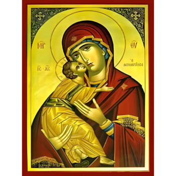 Εικόνα Ορθοδοξίας με περίγραμμα χρυσό σε ξύλο Φλαμουρίας με βάση Εικόνα ΠΑΝΑΓΙΑ ΜΕ ΧΡΙΣΤΟ, ΓΛΥΚΟΦΙΛΟΥΣΑ, ΔΕΞΙΟΚΡΑΤΟΥΣΑ Χειροποίητη Ελληνορθόδοξη εικόνα του Ιησού Χριστού, Κρεμαστή πλάκα βυζαντινής τέχνης, χριστιανική τέχνη Διάσταση 15x11 cm (5,9x4,3 ίντσες) INTRAEK-337757864314 - Image 1