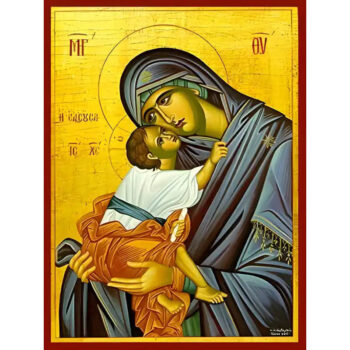 Εικόνα Ορθοδοξίας με περίγραμμα χρυσό σε ξύλο Φλαμουρίας με βάση Εικόνα ΠΑΝΑΓΙΑ ΜΕ ΧΡΙΣΤΟ, ΓΛΥΚΟΦΙΛΟΥΣΑ, ΕΛΕΟΥΣΑ Χειροποίητη Ελληνορθόδοξη εικόνα του Ιησού Χριστού, Κρεμαστή πλάκα βυζαντινής τέχνης, χριστιανική τέχνη Διάσταση 15x11 cm (5,9x4,3 ίντσες) INTRAEK-337757864313 - Image 1