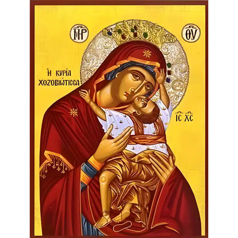 Εικόνα Ορθοδοξίας με περίγραμμα χρυσό σε ξύλο Φλαμουρίας  με  βάση Εικόνα ΠΑΝΑΓΙΑ ΜΕ ΧΡΙΣΤΟ, ΓΛΥΚΟΦΙΛΟΥΣΑ, ΚΑΡΔΙΩΤΙΣΣΑ, Η ΧΟΖΟΒΙΩΤΙΣΣΑ, ΑΜΟΡΓΟΣ Χειροποίητη Ελληνορθόδοξη εικόνα του Ιησού Χριστού, Κρεμαστή πλάκα βυζαντινής τέχνης, χριστιανική τέχνη Διάσταση 15x11 cm (5,9x4,3 ίντσες)  INTRAEK-337757864309