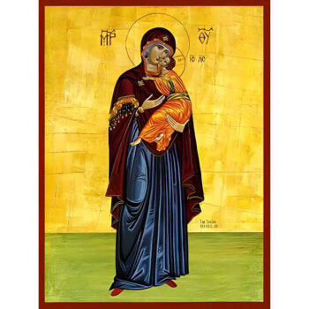 Εικόνα Ορθοδοξίας με περίγραμμα χρυσό σε ξύλο Φλαμουρίας με βάση Εικόνα ΠΑΝΑΓΙΑ ΜΕ ΧΡΙΣΤΟ, ΓΛΥΚΟΦΙΛΟΥΣΑ, ΟΛΟΣΩΜΗ Χειροποίητη Ελληνορθόδοξη εικόνα του Ιησού Χριστού, Κρεμαστή πλάκα βυζαντινής τέχνης, χριστιανική τέχνη Διάσταση 15x11 cm (5,9x4,3 ίντσες) INTRAEK-337757864304 - Image 1