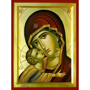 Εικόνα Ορθοδοξίας με περίγραμμα χρυσό σε ξύλο Φλαμουρίας με βάση Εικόνα ΠΑΝΑΓΙΑ ΜΕ ΧΡΙΣΤΟ, ΓΛΥΚΟΦΙΛΟΥΣΑ, ΠΡΟΤΟΜΗ Χειροποίητη Ελληνορθόδοξη εικόνα του Ιησού Χριστού, Κρεμαστή πλάκα βυζαντινής τέχνης, χριστιανική τέχνη Διάσταση 15x11 cm (5,9x4,3 ίντσες) INTRAEK-337757863721 - Image 1
