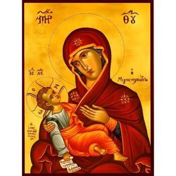 Εικόνα Ορθοδοξίας με περίγραμμα χρυσό σε ξύλο Φλαμουρίας με βάση Εικόνα ΠΑΝΑΓΙΑ ΜΕ ΧΡΙΣΤΟ, ΜΕΓΑΣΠΗΛΑΙΩΤΙΣΣΑ Χειροποίητη Ελληνορθόδοξη εικόνα του Ιησού Χριστού, Κρεμαστή πλάκα βυζαντινής τέχνης, χριστιανική τέχνη Διάσταση 15x11 cm (5,9x4,3 ίντσες) INTRAEK-337757864260 - Image 1