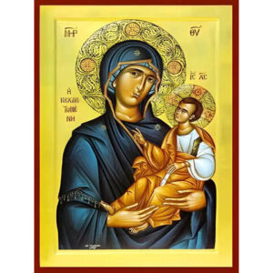 Εικόνα Ορθοδοξίας με περίγραμμα χρυσό σε ξύλο Φλαμουρίας με βάση Εικόνα ΠΑΝΑΓΙΑ ΜΕ ΧΡΙΣΤΟ, ΟΔΗΓΗΤΡΙΑ, ΚΕΧΑΡΙΤΩΜΕΝΗ Χειροποίητη Ελληνορθόδοξη εικόνα του Ιησού Χριστού, Κρεμαστή πλάκα βυζαντινής τέχνης, χριστιανική τέχνη Διάσταση 15x11 cm (5,9x4,3 ίντσες) INTRAEK-337757864232