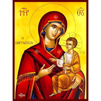 Εικόνα Ορθοδοξίας με περίγραμμα χρυσό σε ξύλο Φλαμουρίας με βάση Εικόνα ΠΑΝΑΓΙΑ ΜΕ ΧΡΙΣΤΟ, ΟΔΗΓΗΤΡΙΑ, ΠΟΡΤΑΪΤΙΣΣΑ ΤΩΝ ΙΒΗΡΩΝ Χειροποίητη Ελληνορθόδοξη εικόνα του Ιησού Χριστού, Κρεμαστή πλάκα βυζαντινής τέχνης, χριστιανική τέχνη Διάσταση 15x11 cm (5,9x4,3 ίντσες) INTRAEK-337757864222 - Image 1