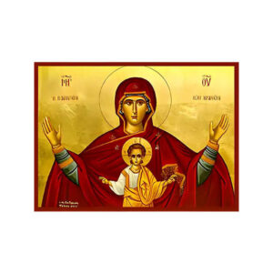 Εικόνα Ορθοδοξίας με περίγραμμα χρυσό σε ξύλο Φλαμουρίας με βάση Εικόνα ΠΑΝΑΓΙΑ ΜΕ ΧΡΙΣΤΟ, ΠΛΑΤΥΤΕΡΑ ΤΩΝ ΟΥΡΑΝΩΝ Χειροποίητη Ελληνορθόδοξη εικόνα του Ιησού Χριστού, Κρεμαστή πλάκα βυζαντινής τέχνης, χριστιανική τέχνη Διάσταση 15x11 cm (5,9x4,3 ίντσες) INTRAEK-337757864203