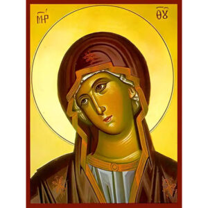 Εικόνα Ορθοδοξίας με περίγραμμα χρυσό σε ξύλο Φλαμουρίας με βάση Εικόνα ΠΑΝΑΓΙΑ, ΠΡΟΤΟΜΗ (ΕΚ ΤΟΥ ΕΥΑΓΓΕΛΙΣΜΟΥ) Χειροποίητη Ελληνορθόδοξη εικόνα του Ιησού Χριστού, Κρεμαστή πλάκα βυζαντινής τέχνης, χριστιανική τέχνη Διάσταση 15x11 cm (5,9x4,3 ίντσες) INTRAEK-337757864174