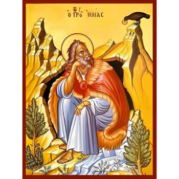 Εικόνα Ορθοδοξίας με περίγραμμα χρυσό σε ξύλο Φλαμουρίας με βάση Εικόνα ΠΡΟΦΗΤΗΣ ΗΛΙΑΣ, ΣΠΗΛΑΙΟ, ΟΛΟΣΩΜΟΣ Χειροποίητη Ελληνορθόδοξη εικόνα του Ιησού Χριστού, Κρεμαστή πλάκα βυζαντινής τέχνης, χριστιανική τέχνη Διάσταση 15x11 cm (5,9x4,3 ίντσες) INTRAEK-337757864148 - Image 1
