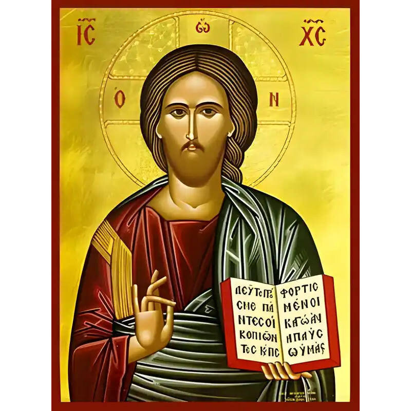 Εικόνα Ορθοδοξίας με περίγραμμα χρυσό σε ξύλο Φλαμουρίας  με  βάση Εικόνα ΧΡΙΣΤΟΣ ΕΥΛΟΓΩΝ (ΔΕΥΤΕ ΠΡΟΣ ΜΕ…) Χειροποίητη Ελληνορθόδοξη εικόνα του Ιησού Χριστού, Κρεμαστή πλάκα βυζαντινής τέχνης, χριστιανική τέχνη Διάσταση 15x11 cm (5,9x4,3 ίντσες)  INTRAEK-337757863684
