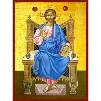 Εικόνα Ορθοδοξίας με περίγραμμα χρυσό σε ξύλο Φλαμουρίας με βάση Εικόνα ΧΡΙΣΤΟΣ ΕΥΛΟΓΩΝ, ΕΝΘΡΟΝΟΣ Χειροποίητη Ελληνορθόδοξη εικόνα του Ιησού Χριστού, Κρεμαστή πλάκα βυζαντινής τέχνης, χριστιανική τέχνη Διάσταση 15x11 cm (5,9x4,3 ίντσες) INTRAEK-337757864064 - Image 1