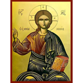 Εικόνα Ορθοδοξίας με περίγραμμα χρυσό σε ξύλο Φλαμουρίας  με  βάση Εικόνα ΧΡΙΣΤΟΣ ΕΥΛΟΓΩΝ, Ο ΕΜΜΑΝΟΥΗΛ Χειροποίητη Ελληνορθόδοξη εικόνα του Ιησού Χριστού, Κρεμαστή πλάκα βυζαντινής τέχνης, χριστιανική τέχνη Διάσταση 15x11 cm (5,9x4,3 ίντσες)  INTRAEK-337757864055 - Image 1