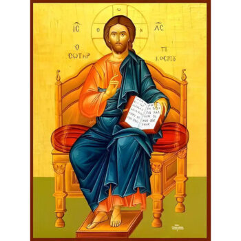 Εικόνα Ορθοδοξίας με περίγραμμα χρυσό σε ξύλο Φλαμουρίας  με  βάση Εικόνα ΧΡΙΣΤΟΣ ΕΥΛΟΓΩΝ, Ο ΣΩΤΗΡ ΤΟΥ ΚΟΣΜΟΥ, ΕΝΘΡΟΝΟΣ Χειροποίητη Ελληνορθόδοξη εικόνα του Ιησού Χριστού, Κρεμαστή πλάκα βυζαντινής τέχνης, χριστιανική τέχνη Διάσταση 15x11 cm (5,9x4,3 ίντσες)  INTRAEK-337757864044 - Image 1