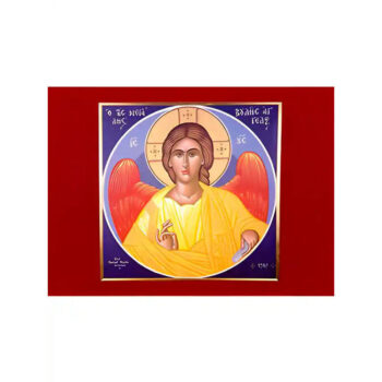 Εικόνα Ορθοδοξίας με περίγραμμα χρυσό σε ξύλο Φλαμουρίας με βάση Εικόνα ΧΡΙΣΤΟΣ ΕΥΛΟΓΩΝ, Ο ΤΗΣ ΜΕΓΑΛΗΣ ΒΟΥΛΗΣ ΑΓΓΕΛΟΣ Χειροποίητη Ελληνορθόδοξη εικόνα του Ιησού Χριστού, Κρεμαστή πλάκα βυζαντινής τέχνης, χριστιανική τέχνη Διάσταση 15x11 cm (5,9x4,3 ίντσες) INTRAEK-337757864042 - Image 1