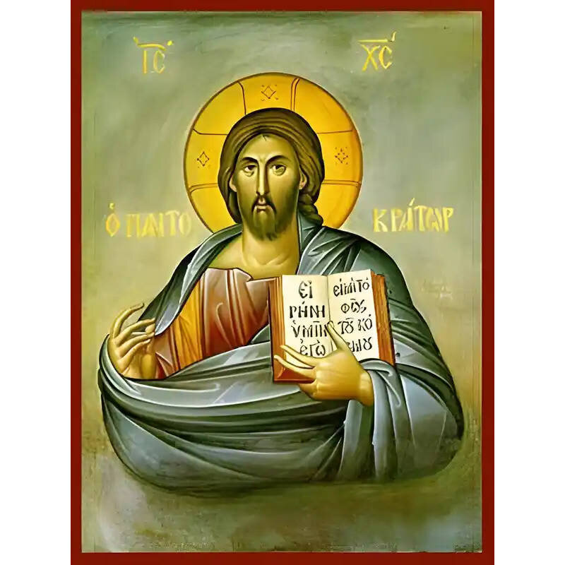Εικόνα Ορθοδοξίας με περίγραμμα χρυσό σε ξύλο Φλαμουρίας  με  βάση Εικόνα ΧΡΙΣΤΟΣ ΕΥΛΟΓΩΝ, ΠΑΝΤΟΚΡΑΤΩΡ Χειροποίητη Ελληνορθόδοξη εικόνα του Ιησού Χριστού, Κρεμαστή πλάκα βυζαντινής τέχνης, χριστιανική τέχνη Διάσταση 15x11 cm (5,9x4,3 ίντσες)  INTRAEK-337757864026