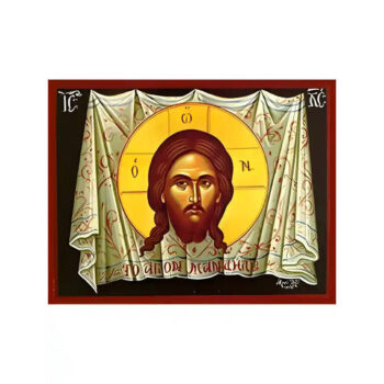 Εικόνα Ορθοδοξίας με περίγραμμα χρυσό σε ξύλο Φλαμουρίας  με  βάση Εικόνα ΧΡΙΣΤΟΣ, ΤΟ ΑΓΙΟΝ ΜΑΝΔΗΛΙΟΝ Χειροποίητη Ελληνορθόδοξη εικόνα του Ιησού Χριστού, Κρεμαστή πλάκα βυζαντινής τέχνης, χριστιανική τέχνη Διάσταση 15x11 cm (5,9x4,3 ίντσες)  INTRAEK-337757864006 - Image 1