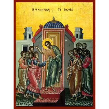 Εικόνα Ορθοδοξίας με περίγραμμα χρυσό σε ξύλο Φλαμουρίας με βάση Εικόνα ΨΗΛΑΦΙΣΙΣ ΘΩΜΑ Χειροποίητη Ελληνορθόδοξη εικόνα του Ιησού Χριστού, Κρεμαστή πλάκα βυζαντινής τέχνης, χριστιανική τέχνη Διάσταση 15x11 cm (5,9x4,3 ίντσες) INTRAEK-337757864002 - Image 1