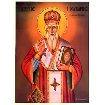 Εικόνα Ορθοδοξίας με περίγραμμα χρυσό σε ξύλο Φλαμουρίας με βάση Εικόνα ΑΓΙΟΣ ΠΟΛΥΚΑΡΠΟΣ, ΕΠΙΣΚΟΠΟΣ ΣΜΥΡΝΗΣ Χειροποίητη Ελληνορθόδοξη εικόνα του Ιησού Χριστού, Κρεμαστή πλάκα βυζαντινής τέχνης, χριστιανική τέχνη Διάσταση 15x11 cm (5,9x4,3 ίντσες) INTRAEK-337757863920 - Image 1