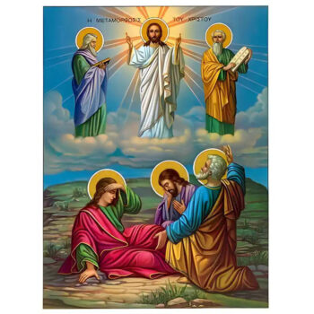 Εικόνα Ορθοδοξίας με περίγραμμα χρυσό σε ξύλο Φλαμουρίας  με  βάση Εικόνα ΜΕΤΑΜΟΡΦΩΣΙΣ ΧΡΙΣΤΟΥ Χειροποίητη Ελληνορθόδοξη εικόνα του Ιησού Χριστού, Κρεμαστή πλάκα βυζαντινής τέχνης, χριστιανική τέχνη Διάσταση 15x11 cm (5,9x4,3 ίντσες)  INTRAEK-337757863863 - Image 1