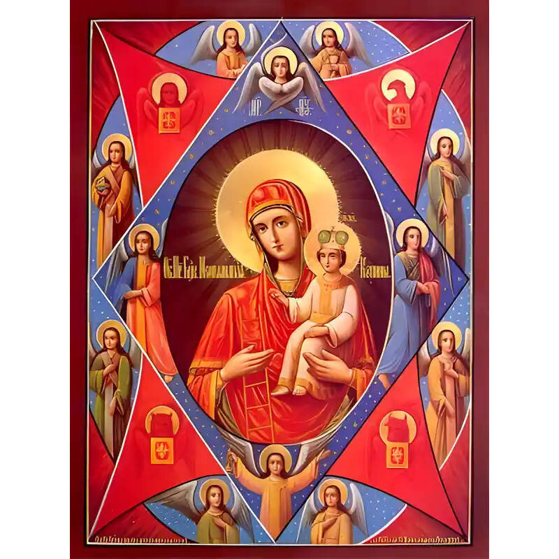 Εικόνα Ορθοδοξίας με περίγραμμα χρυσό σε ξύλο Φλαμουρίας  με  βάση Εικόνα ΠΑΝΑΓΙΑ ΜΕ ΧΡΙΣΤΟ, Η ΒΑΤΟΣ Χειροποίητη Ελληνορθόδοξη εικόνα του Ιησού Χριστού, Κρεμαστή πλάκα βυζαντινής τέχνης, χριστιανική τέχνη Διάσταση 15x11 cm (5,9x4,3 ίντσες)  INTRAEK-337757863849