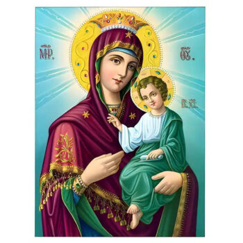 Εικόνα Ορθοδοξίας με περίγραμμα χρυσό σε ξύλο Φλαμουρίας  με  βάση Εικόνα ΠΑΝΑΓΙΑ ΜΕ ΧΡΙΣΤΟ, ΟΔΗΓΗΤΡΙΑ Χειροποίητη Ελληνορθόδοξη εικόνα του Ιησού Χριστού, Κρεμαστή πλάκα βυζαντινής τέχνης, χριστιανική τέχνη Διάσταση 15x11 cm (5,9x4,3 ίντσες)  INTRAEK-337757863843 - Image 1