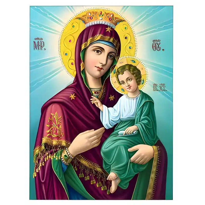 Εικόνα Ορθοδοξίας με περίγραμμα χρυσό σε ξύλο Φλαμουρίας  με  βάση Εικόνα ΠΑΝΑΓΙΑ ΜΕ ΧΡΙΣΤΟ, ΟΔΗΓΗΤΡΙΑ Χειροποίητη Ελληνορθόδοξη εικόνα του Ιησού Χριστού, Κρεμαστή πλάκα βυζαντινής τέχνης, χριστιανική τέχνη Διάσταση 15x11 cm (5,9x4,3 ίντσες)  INTRAEK-337757863843