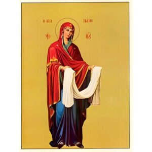 Εικόνα Ορθοδοξίας με περίγραμμα χρυσό σε ξύλο Φλαμουρίας με βάση Εικόνα ΠΑΝΑΓΙΑ, Η ΑΓΙΑ ΣΚΕΠΗ, ΟΛΟΣΩΜΗ Χειροποίητη Ελληνορθόδοξη εικόνα του Ιησού Χριστού, Κρεμαστή πλάκα βυζαντινής τέχνης, χριστιανική τέχνη Διάσταση 15x11 cm (5,9x4,3 ίντσες) INTRAEK-337757863824