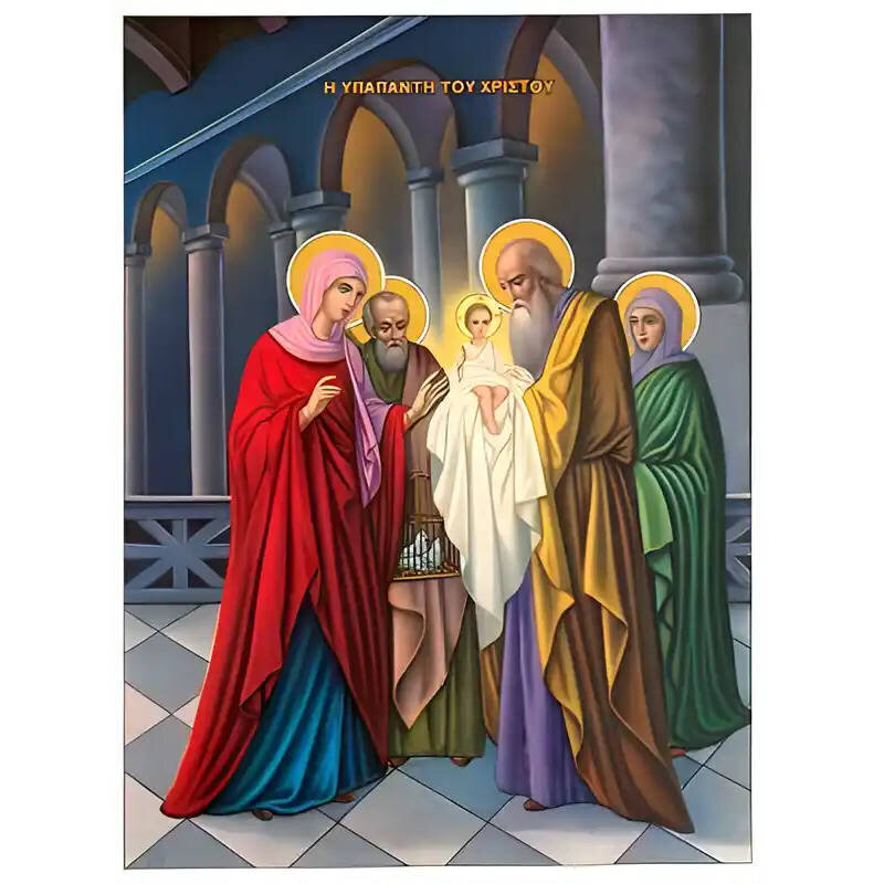 Εικόνα Ορθοδοξίας με περίγραμμα χρυσό σε ξύλο Φλαμουρίας  με  βάση Εικόνα ΥΠΑΠΑΝΤΗ ΧΡΙΣΤΟΥ Χειροποίητη Ελληνορθόδοξη εικόνα του Ιησού Χριστού, Κρεμαστή πλάκα βυζαντινής τέχνης, χριστιανική τέχνη Διάσταση 15x11 cm (5,9x4,3 ίντσες)  INTRAEK-337757863808