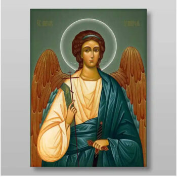Εικόνα Ορθοδοξίας με περίγραμμα χρυσό σε ξύλο Φλαμουρίας με βάση Guardian Angel Χειροποίητη Ελληνορθόδοξη , Κρεμαστή πλάκα βυζαντινής τέχνης, χριστιανική τέχνη Διάσταση 50x40 cm (19,7 x 15,8 ίντσες) INTRAEK-65432915 - Image 1