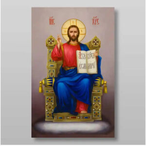 Εικόνα Ορθοδοξίας με περίγραμμα χρυσό σε ξύλο Φλαμουρίας  με  βάση King of Glory Χειροποίητη Ελληνορθόδοξη , Κρεμαστή πλάκα βυζαντινής τέχνης, χριστιανική τέχνη Διάσταση 50x40 cm (19,7 x 15,8 ίντσες) INTRAEK-65432902