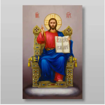 Εικόνα Ορθοδοξίας με περίγραμμα χρυσό σε ξύλο Φλαμουρίας με βάση King of Glory Χειροποίητη Ελληνορθόδοξη , Κρεμαστή πλάκα βυζαντινής τέχνης, χριστιανική τέχνη Διάσταση 50x40 cm (19,7 x 15,8 ίντσες) INTRAEK-65432902 - Image 1
