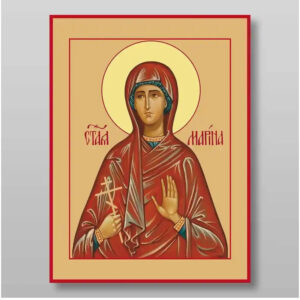 Εικόνα Ορθοδοξίας με περίγραμμα χρυσό σε ξύλο Φλαμουρίας  με  βάση Αγίας Μαρίνας Χειροποίητη Ελληνορθόδοξη , Κρεμαστή πλάκα βυζαντινής τέχνης, χριστιανική τέχνη Διάσταση 50x40 cm (19,7 x 15,8 ίντσες) INTRAEK-65432897