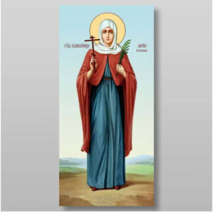 Εικόνα Ορθοδοξίας με περίγραμμα χρυσό σε ξύλο Φλαμουρίας  με  βάση Αγίας Μαρίνας Χειροποίητη Ελληνορθόδοξη , Κρεμαστή πλάκα βυζαντινής τέχνης, χριστιανική τέχνη Διάσταση 50x40 cm (19,7 x 15,8 ίντσες) INTRAEK-65432894