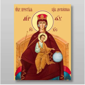 Εικόνα Ορθοδοξίας με περίγραμμα χρυσό σε ξύλο Φλαμουρίας  με  βάση Εικόνα της Θεοτόκου της βασιλεύουσας Χειροποίητη Ελληνορθόδοξη , Κρεμαστή πλάκα βυζαντινής τέχνης, χριστιανική τέχνη Διάσταση 50x40 cm (19,7 x 15,8 ίντσες) INTRAEK-65432848