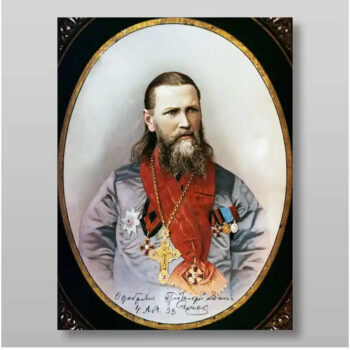 Εικόνα Ορθοδοξίας με περίγραμμα χρυσό σε ξύλο Φλαμουρίας με βάση Ιωάννης της Κρονστάνδης δίκαιος αρχιερέας, Χειροποίητη Ελληνορθόδοξη , Κρεμαστή πλάκα βυζαντινής τέχνης, χριστιανική τέχνη Διάσταση 50x40 cm (19,7 x 15,8 ίντσες) INTRAEK-65432732 - Image 1