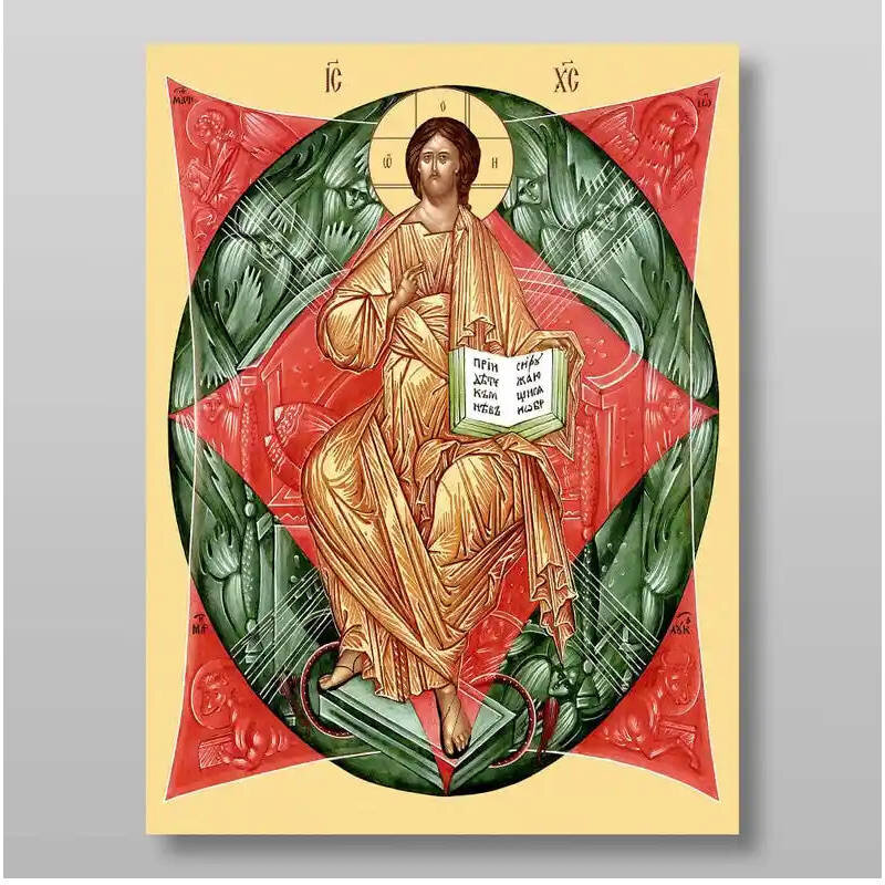 Εικόνα Ορθοδοξίας με περίγραμμα χρυσό σε ξύλο Φλαμουρίας  με  βάση King of Glory Χειροποίητη Ελληνορθόδοξη , Κρεμαστή πλάκα βυζαντινής τέχνης, χριστιανική τέχνη Διάσταση 50x40 cm (19,7 x 15,8 ίντσες) INTRAEK-65432731