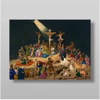 Εικόνα Ορθοδοξίας με περίγραμμα χρυσό σε ξύλο Φλαμουρίας  με  βάση Ο Ιησούς πεθαίνει στον Σταυρό Χειροποίητη Ελληνορθόδοξη , Κρεμαστή πλάκα βυζαντινής τέχνης, χριστιανική τέχνη Διάσταση 50x40 cm (19,7 x 15,8 ίντσες) INTRAEK-65432729 - Image 1