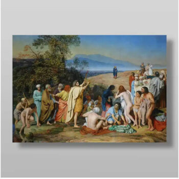 Εικόνα Ορθοδοξίας με περίγραμμα χρυσό σε ξύλο Φλαμουρίας  με  βάση Η εμφάνιση του Χριστού στους ανθρώπους Χειροποίητη Ελληνορθόδοξη , Κρεμαστή πλάκα βυζαντινής τέχνης, χριστιανική τέχνη Διάσταση 50x40 cm (19,7 x 15,8 ίντσες) INTRAEK-65432717 - Image 1