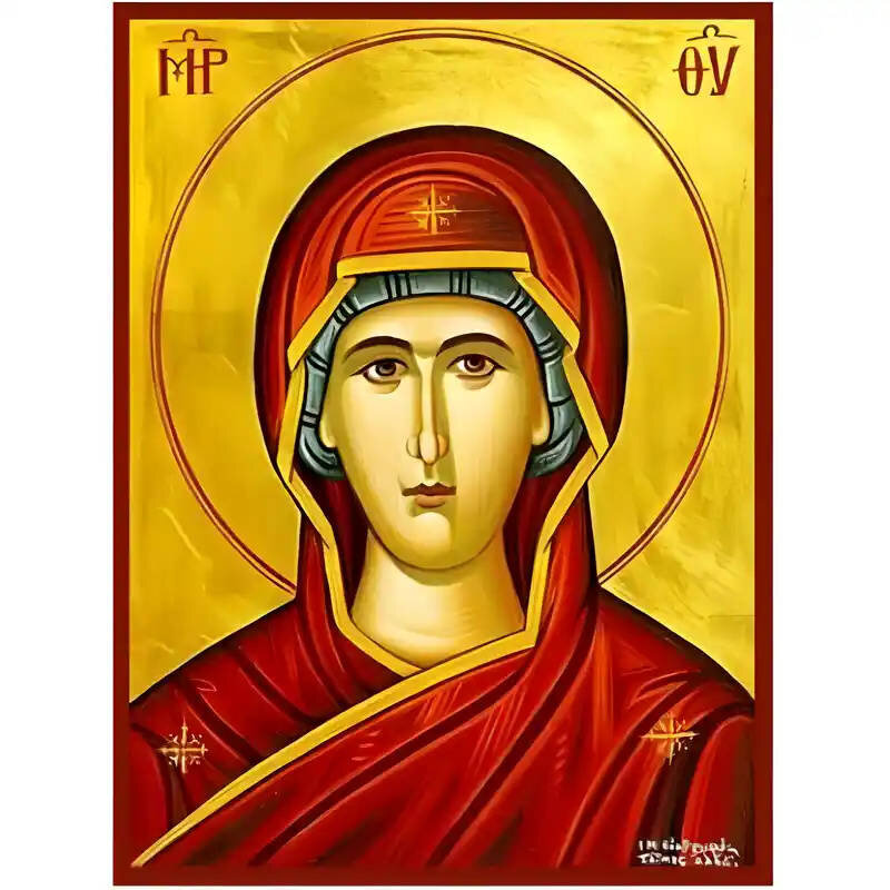 Εικόνα Ορθοδοξίας με περίγραμμα χρυσό σε ξύλο Φλαμουρίας  με  βάση Εικόνα Παναγία - Προτομή Χειροποίητη Ελληνορθόδοξη , Κρεμαστή πλάκα βυζαντινής τέχνης, χριστιανική τέχνη Διάσταση 10x7 cm (3,9 x 2,8 ίντσες) INTRAEK-671335