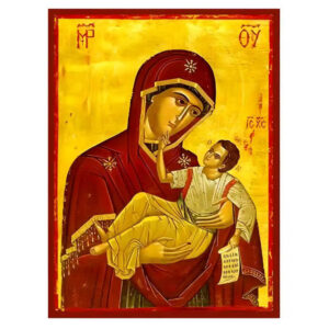 Εικόνα Ορθοδοξίας με περίγραμμα χρυσό σε ξύλο Φλαμουρίας  με  βάση Εικόνα Παναγία με Χριστό Χειροποίητη Ελληνορθόδοξη , Κρεμαστή πλάκα βυζαντινής τέχνης, χριστιανική τέχνη Διάσταση 10x7 cm (3,9 x 2,8 ίντσες) INTRAEK-671265